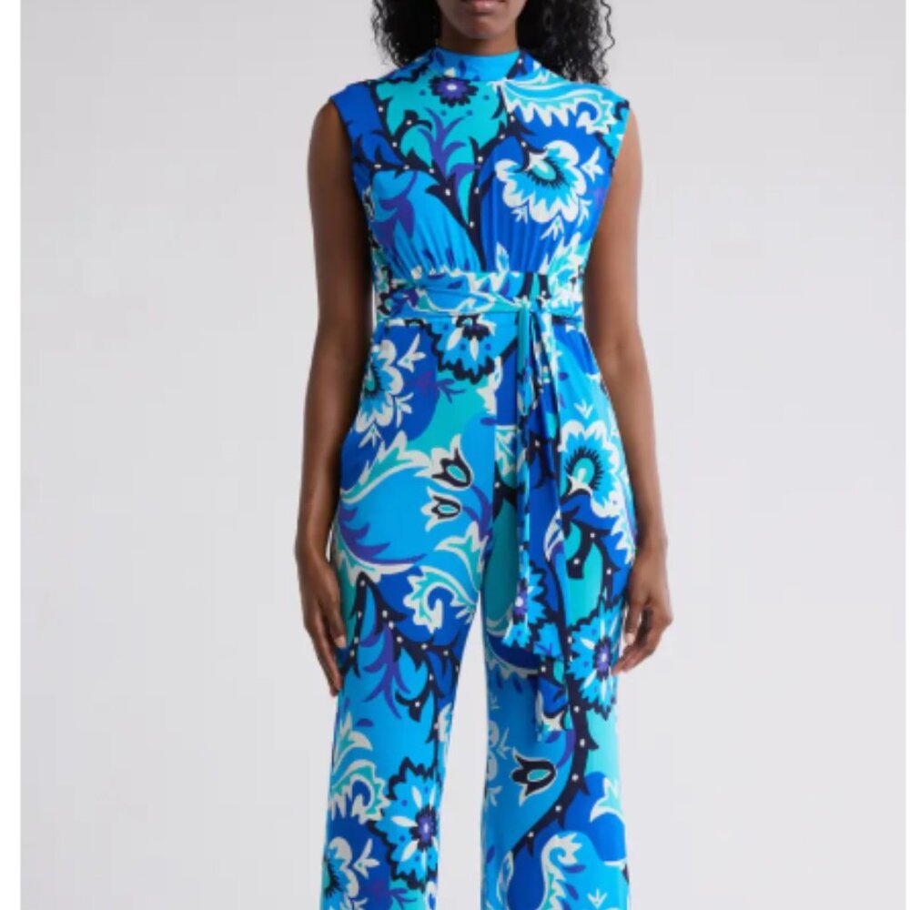 Sleeveless Matte Jersey Jumpsuit DONNA MORGAN FOR MAGGY Size 14